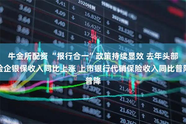 牛金所配资 “报行合一”政策持续显效 去年头部险企银保收入同比上涨 上市银行代销保险收入同比普降